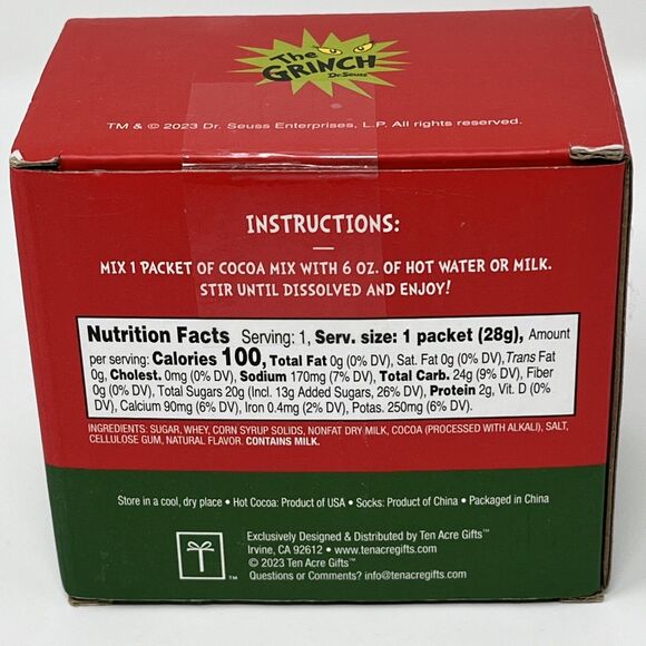 The Grinch Christmas Ten Acre Gifts Adult Green Socks & American Eagle AE Beanie - Picture 4 of 9